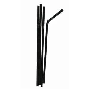 Flexible Drinking Straws 200mm Black Pack of 250