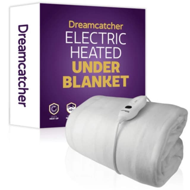 Dreamcatcher Single Electric Blanket Heated Fully Fitted Underblanket 193 X 91Cm 3 Heat Settings, Machine Washable