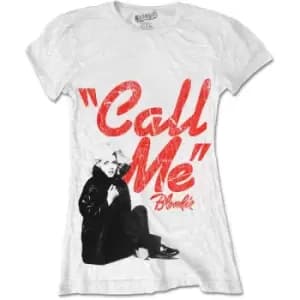 Blondie - Call Me Ladies XX-Large T-Shirt - White