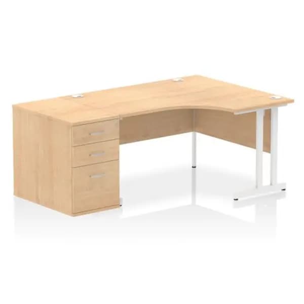 Dynamic Office Solutions Impulse 1400mm Cantilever Right Crescent Desk Workstation I004283