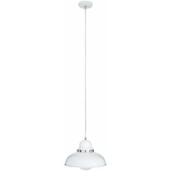 Premier Housewares - Jasper White and Chrome Pendant Light