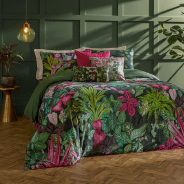 Botanical Riches Veadeiros Exotic Floral Duvet Set - Pink Pink Double