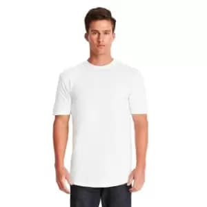 Next Level Mens Long Body Cotton T-Shirt (L) (White)