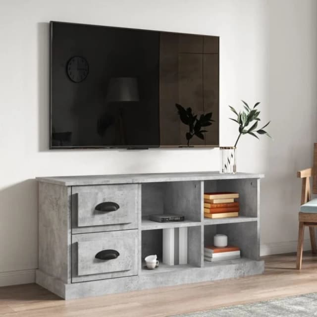 Vidaxl TV Cabinet Concrete Grey 102X35.5X47.5cm Engineered Wood, Grey 816180