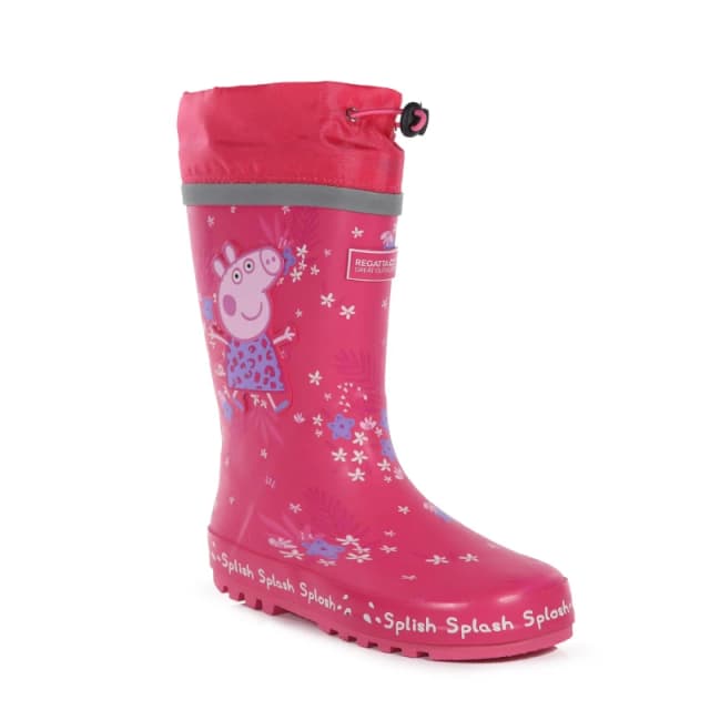Regatta Unisex Kids Splash Wellies PinkFusTrop unisex C10 (28)