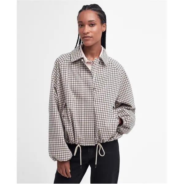 Barbour Check Charlene Showerproof Jacket - Blue 10