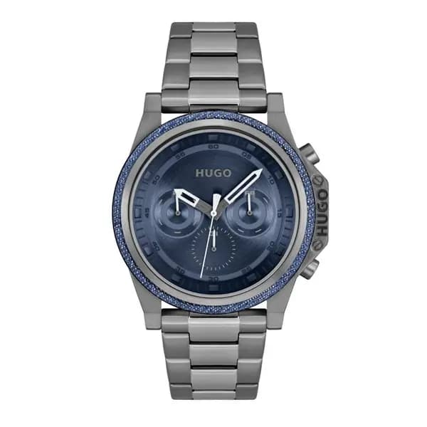 HUGO 1530350 Brave Grey IP Bracelet Watch - W45402