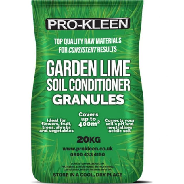 ProKleen Garden Lime Soil Conditioner Granules 20KG Covers up to 400m2 Green unisex