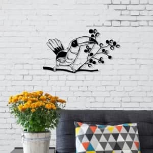 Toucan Black Decorative Metal Wall Accessory