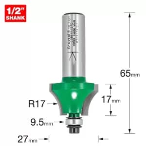 Trend CRAFTPRO Bearing Guided Glazing Bar Ovolo Joint Router Cutter 27mm 17mm 1/2"