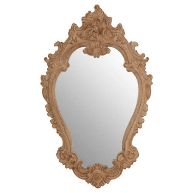 Premier Housewares Broschi Antique Brown Rococo Design Wall Mirror Brown
