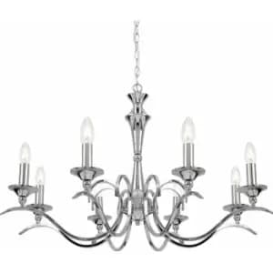 Hanging Flush Ceiling Pendant 8 Light chrome Chandelier Classic Lamp Bulb Holder