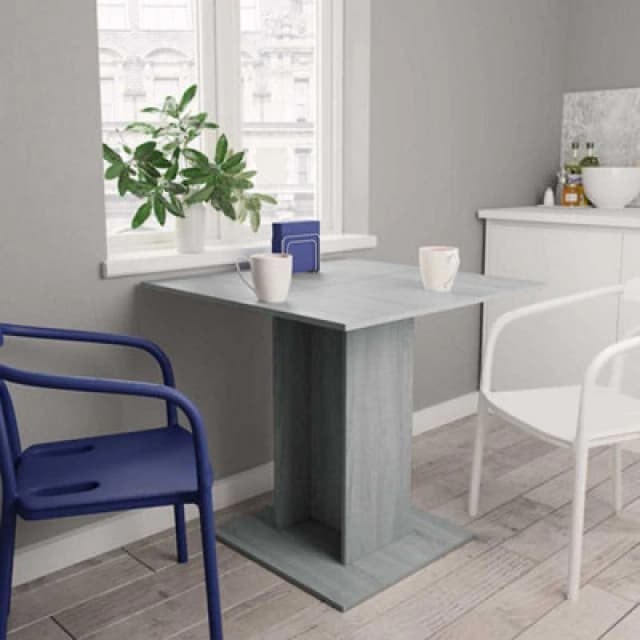Vidaxl Dining Table Grey Sonoma 80X80X75cm Engineered Wood, Grey 825823