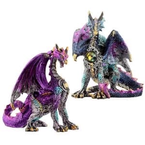 Crystal Shield Dark Legends Dragon (Pack Of 4) Figurine