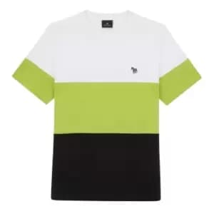 Paul Smith Paul Smith Panel Zebra T-Shirt Mens - White
