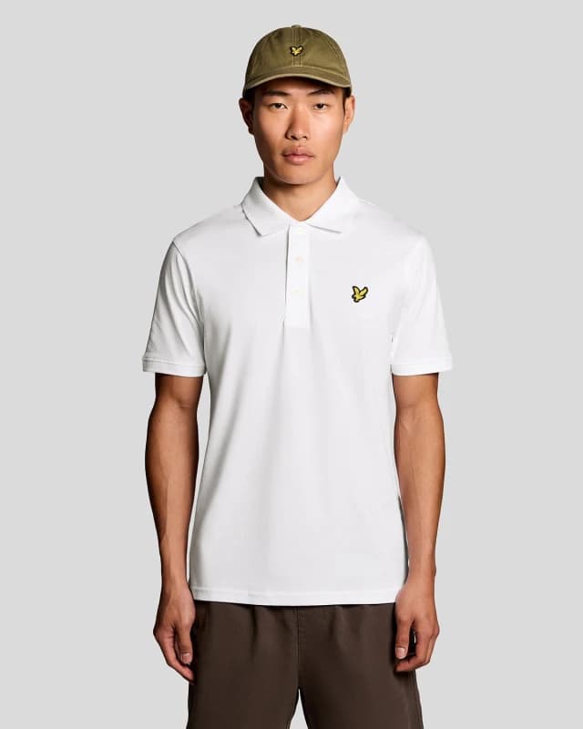 Lyle & Scott Mens Cotton Jersey Polo Shirt in White
