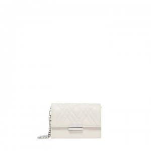 Karen Millen Grace Crossbody Bag - Cream Diamon