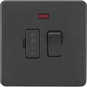 MLA Knightsbridge Screwless 13A Switched Fused Spur Unit With Neon Anthracite - SF6300NAT