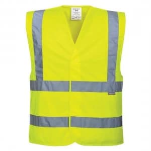 Portwest Two Band and Brace Class 2 Hi Vis Waistcoat Yellow 2XL / 3XL