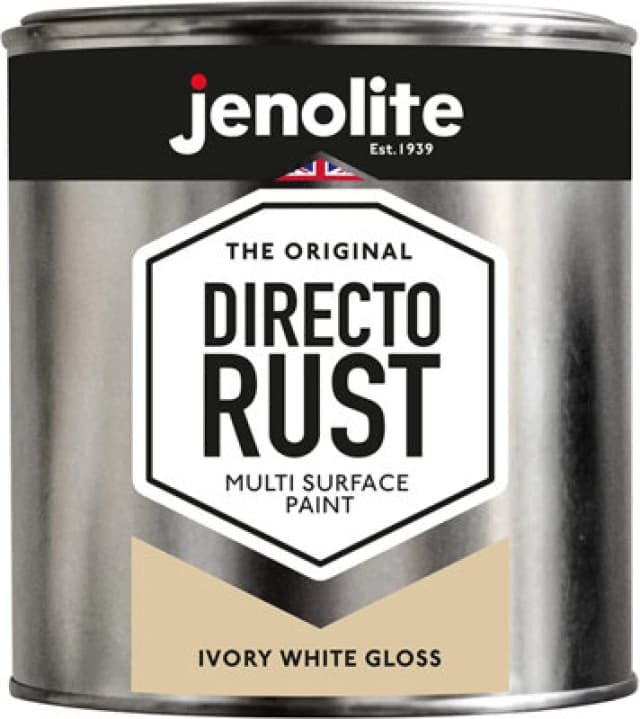 Jenolite Directorust All-in-One Multi Surface Paint - Ivory White Gloss - 1L