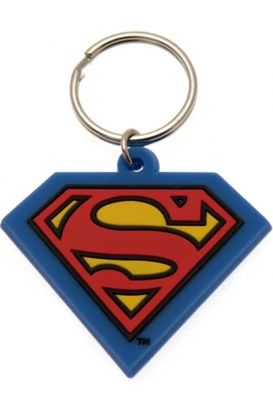 Superman Shield Keyring in Duck Egg Blue Duck Egg Blue Unisex One Size
