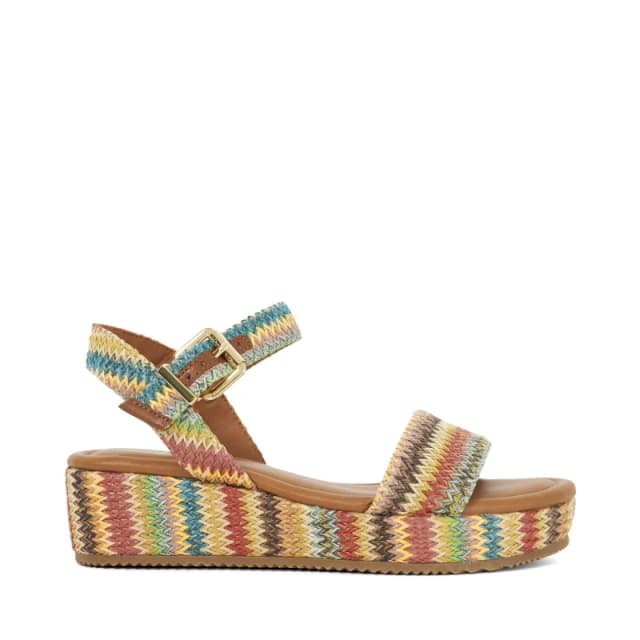 Dune London Womens Rainbow Flatform Sandals Multi female 4 (37)
