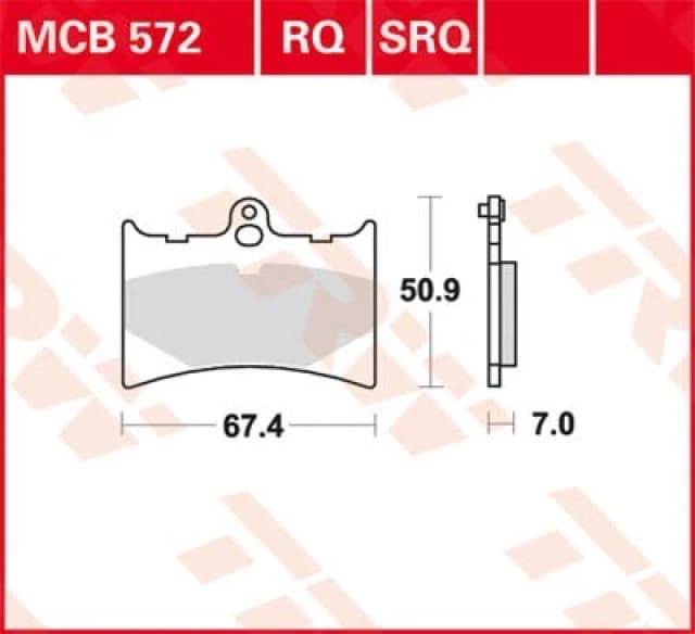 TRW MCB572 Brake pad set Brake Pad Set,disc brake (402)