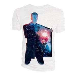 Doctor Who - 12th Doctor Galaxy Coat Lining Mens Large T-Shirt - White