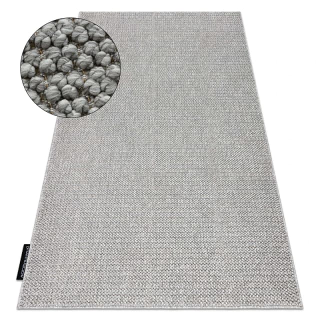 RugsX Casablanca Loop Rug in Grey Size: 80cm x 150cm Grey Unisex 80cm x 150 cm