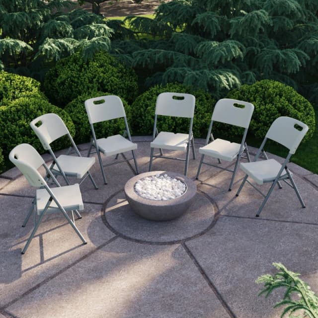 Lassic Home Vida Set of 6 Outdoor Indoor Folding Chairs White unisex Set of 6