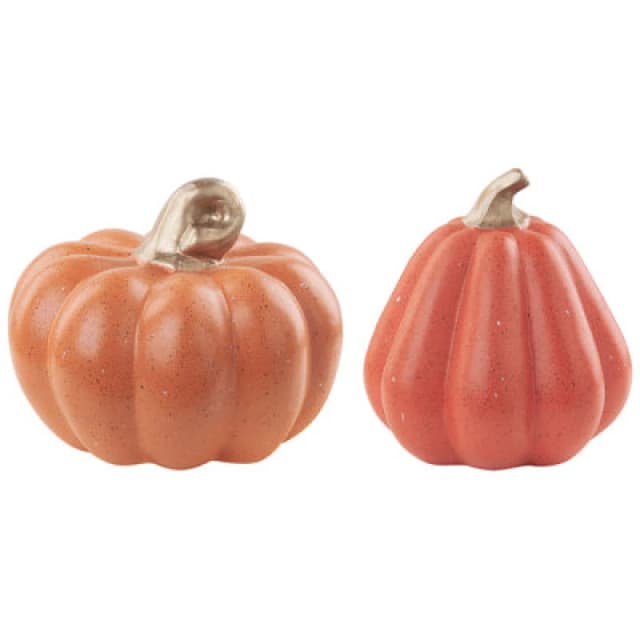 Beliani Set Of 2 Figurines Pumpkin Chalkida Orange