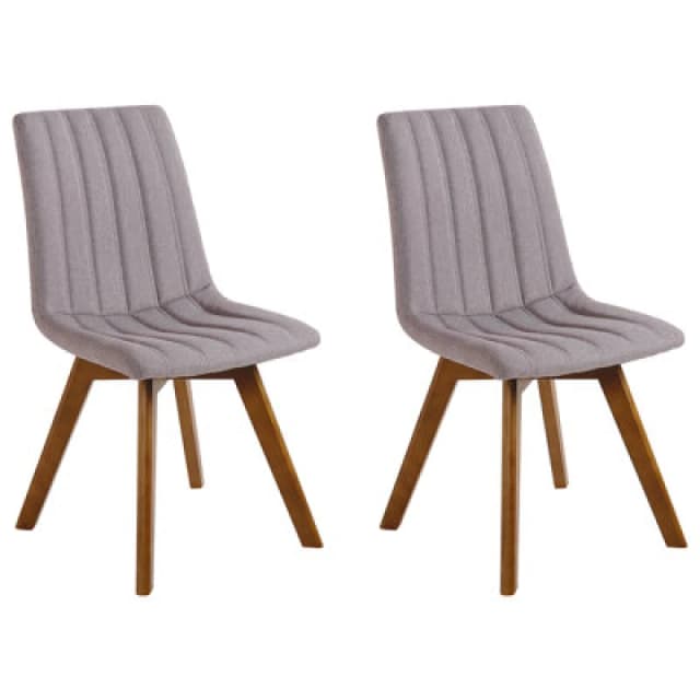Beliani Set Of 2 Dining Chairs Calgary Taupe