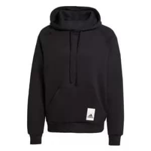 adidas Lounge Fleece Hoodie Mens - Black