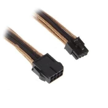 BitFenix Alchemy 8Pin EPS12V Extension 45cm - sleeved gold/black