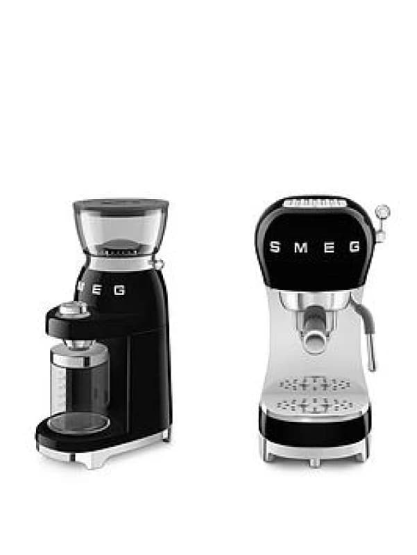 Smeg Coffee Grinder in Black & Espresso Coffee Machine Black Unisex