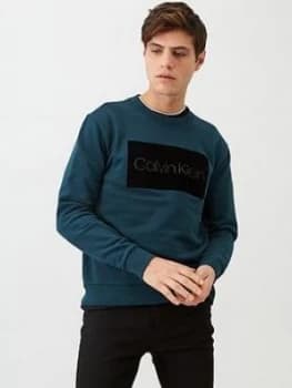 Calvin Klein Block Logo Sweatshirt - Quiet Night