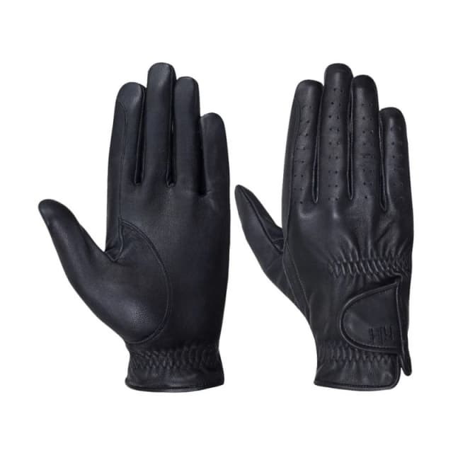 Hy5 Mens Leather Riding Gloves in Black Size: XS Black Male XS