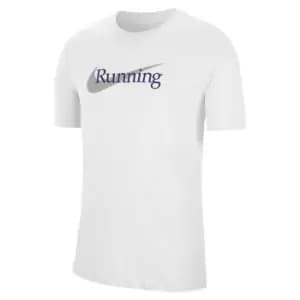 Nike Dri-FIT Mens Running T-Shirt - White