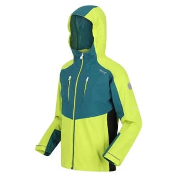 Regatta Junior Highton III Waterproof Jacket - BrKiw/PacfGr