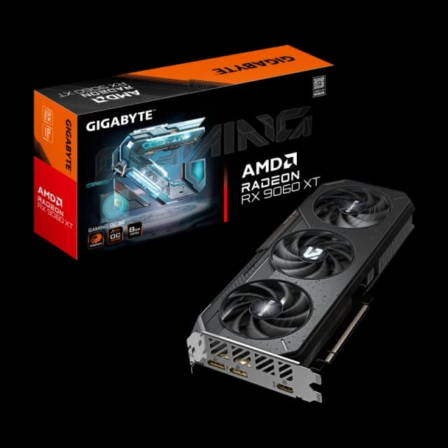 Gigabyte Radeon RX 9060 XT GAMING OC 8G GDDR6 8GB Graphics Card - GV-R9060XTGAMING OC-8GD