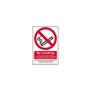 No Smoking This Is A No Smoking Vehicle - Sav (100 X 150MM)
