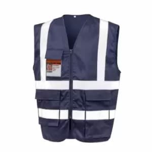 SAFE-GUARD by Result Unisex Adult Heavy Duty Security Vest (3XL) (Navy)