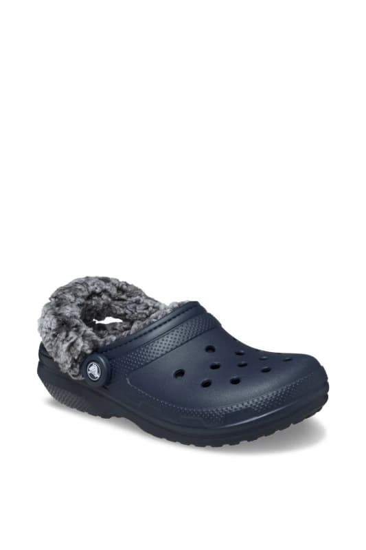 Crocs Classic Fleece Lined Clog in Navy Size: 3 Navy Unisex 3