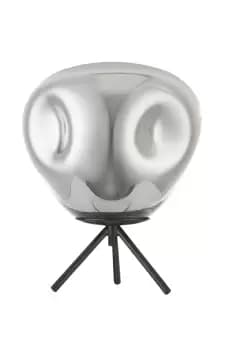 Nina 1 Light Table Lamp Chrome Black