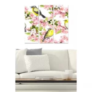 MDF363915014 Multicolor Decorative MDF Painting (3 Pieces)