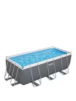 Bestway 13ft 6" X 79" X 48" Power Steel Rectangular Frame Pool Set
