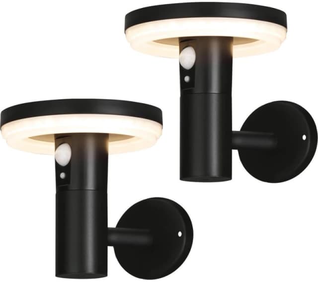 4lite Antheia Solar IP54 Die-Cast Aluminium LED Outdoor Wall Light wit