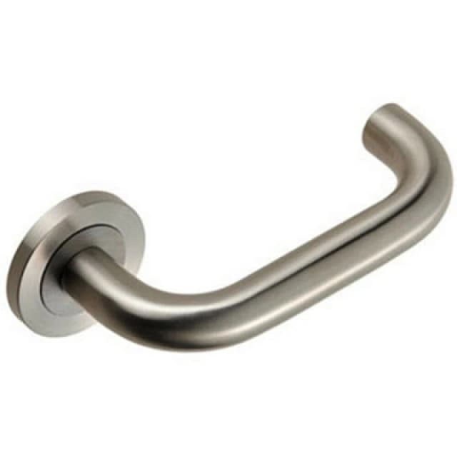 Loops PAIR Round Bar Safety Handle Concealed Fix Round Rose Satin Stainless Steel Metallics