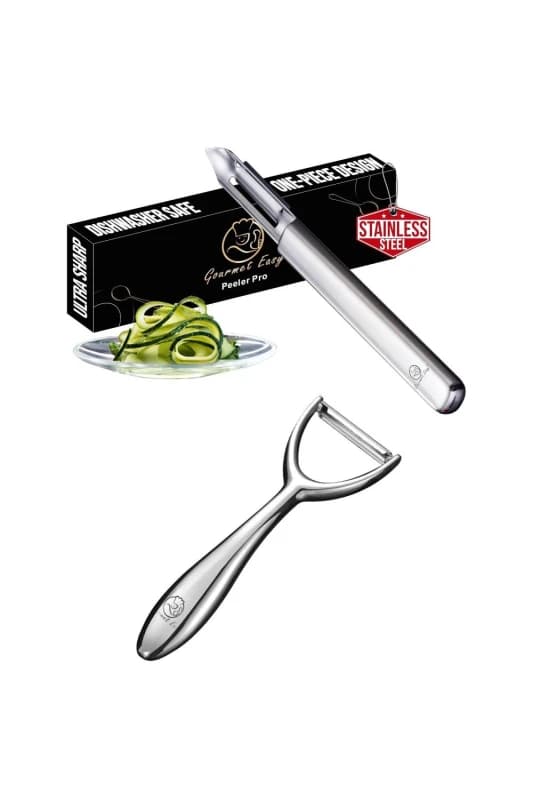 Gourmet Easy Deluxe I-Shaped & Y-Shaped Stainless Steel Peeler Set - Silver Silver Unisex