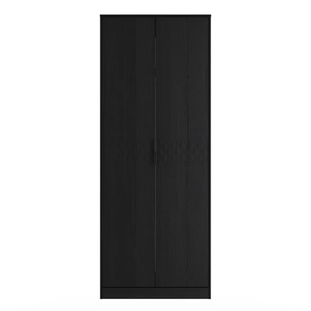 Ready Assembled 2 U Islay Double Wardrobe (Ready Assembled) in Black Size: Large Black Unisex Large